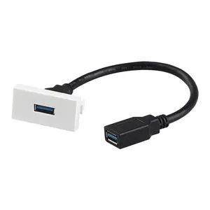 Seto multimedya aksesuarları USB uzatma kablosu panel modülü 3.0 USB kablosu ile soket USB veri bilgi soketi