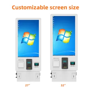 WiFi/Bluetooth/Ethernet verbinden 27 Zoll kapazitiven Touchscreen-Flachbildschirm-Beleg drucker Rechnungs akzeptor Zahlungs kiosk