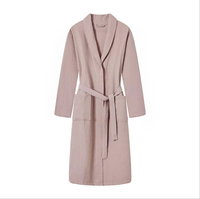 Peignoir unisexe en tissu gaufré, disponible toute l'année, longueur intégrale, col châle, pour spa, maison et détente, adapté à toutes les saisons