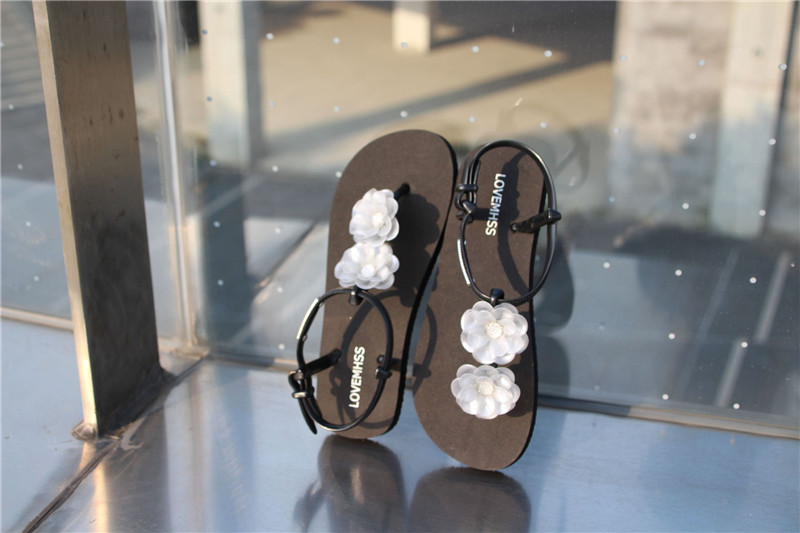 Women's Flip-flops Fashion Flowers Flat Beach Sandals PVC EVA Girls Filp Flip