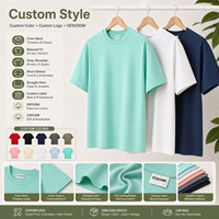 T-shirt unisexe épais 260 g/m² 51 % coton 49 % polyester coupe classique doux manches courtes streetwear vierge personnalisable logo numérique