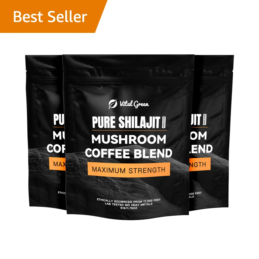 เห็ดอินทรีย์สําเร็จรูปผสมผงกาแฟเห็ดหลินจือกลูกสิงโต Shilajit กาแฟขายส่งกาแฟหิมาลัย Naturel บริสุทธิ์ Shilajit