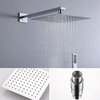 Robinet de douche mural en laiton avec contrôle de la température chaude et froide, affichage numérique LED, mitigeur thermostatique encastré