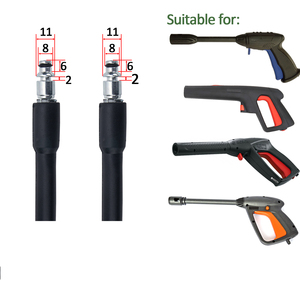 Manguera de plástico para limpieza de agua de alta presión 180 bar / 2600psi para lavadoras a presión Bosch Black Deckeri AR - Product Image 2