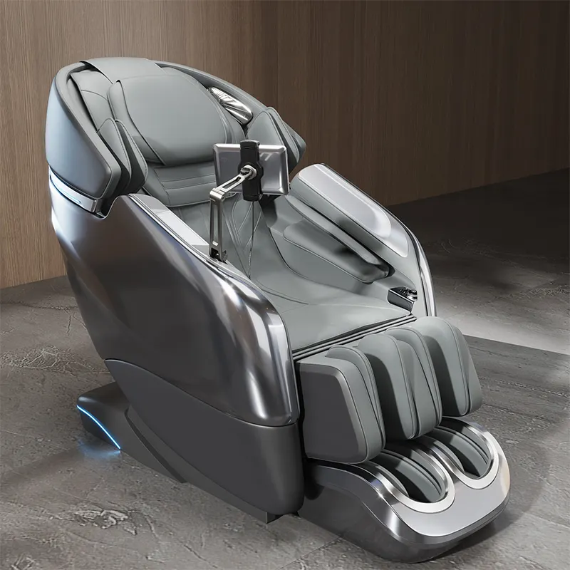 Canapé intelligent de luxe 4D à gravité zéro Chauffage par pression d'air Shiatsu Fauteuil de massage 3d du cou de la tête des pieds de l'usine OEM ODM