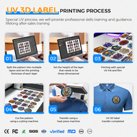 Imprimante UV DTF A3 pour étiquettes en silicone, positionnement haute précision, impression multi-matériaux, machine d'impression UV en relief 3D