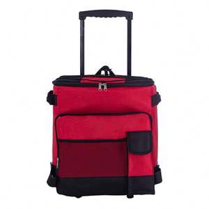 Large Capacity Polyester Pull Rod Tugboat <b>Ice</b> <b>Cooler</b> New Thermal Insulation Bag for Outdoor Picnic Food and Can Storage - Product Image 5