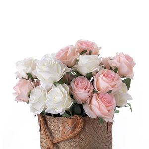 ดอกกุหลาบประดิษฐ์ CallaFloral ก้านเดี่ยว สีชมพูขาว ตกแต่งภายในบ้าน งานแต่งงาน ฉากหลังถ่ายภาพ - Product Image 5