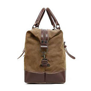 थोक विंटेज कैनवास + pu चमड़े के डफ़ल बैग कस्टम ओम सप्ताहांत यात्रा बैग फैशन पत्र यूनिसेक्स आयोजक बड़ी क्षमता - Product Image 2