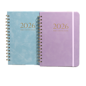 Fabrika promosyon 2026 Premium çevre dostu kağıt planlayıcısı dizüstü aylık ve haftalık gündem dergisi elastik bant ile - Product Image 3