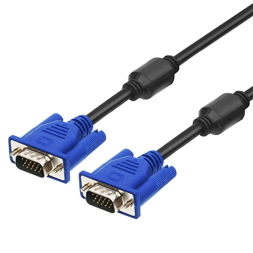 Đen trắng xanh VGA Cable với nickle mạ giao diện cho máy tính/DVD Player/HDTV/Màn hình sử dụng