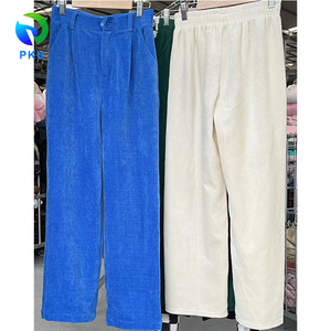 <span class=keywords><strong>Altri</strong></span> Pantaloni da Donna a Righe in Poliestere/Cotone, Colori Misti, Seconda Mano, Vendita all'Ingrosso per Rivendita - Product Image 3