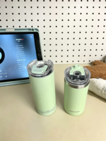 Gobelet à café isotherme à double paroi en acier inoxydable 304 de 16 oz avec couvercle rabattable, sans BPA, logo personnalisé, couleur OEM ODM
