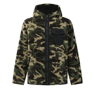 Giacca in Pile Mimetica da Uomo con Sconto Quantità, Giacca Sportiva Outdoor Imbottita, Personalizzabile con LOGO del Club, Cappotto da Caccia con Cappuccio - Product Image 2