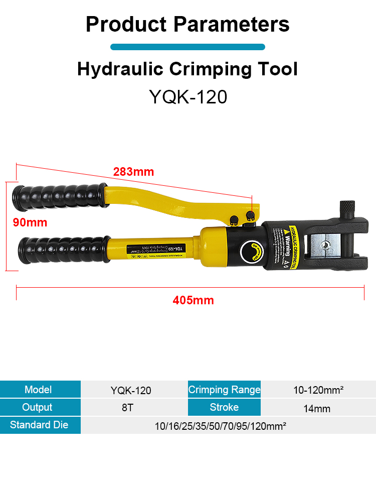 YQK-120 Hydraulic Cable Lug Crimping Tool for Construction