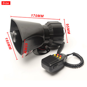 Haut-parleur de klaxon électrique 12V, tweeter haute puissance 100W pour alarme de véhicule, noir - Product Image 4