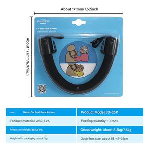 Reposabrazos de seguridad de asiento trasero de coche suave multifuncional con gancho de almacenamiento - Product Image 5