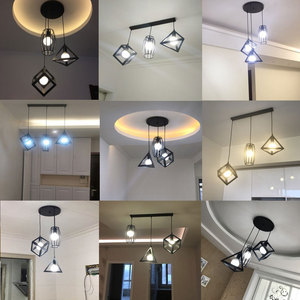 金属装饰集群吊灯套装，客厅卧室办公室餐厅三吊灯 - Product Image 5