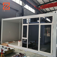 Maisons en conteneur de 20 pieds 40 pieds Maison en conteneur pliable 20 pieds Maison modulaire préfabriquée en acier avec panneau sandwich pour bureau