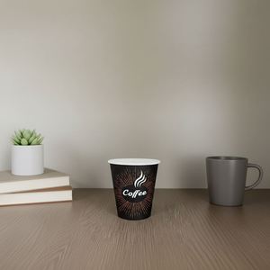Gobelets à café en carton jetables à paroi simple, durables, compostables, certifiés, personnalisables, 9 oz - Product Image 3