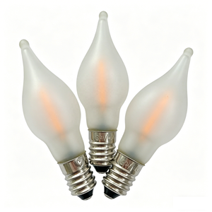 Ampoule LED style bougie E10, boîtier givré, filament LED, 14-55V, 0.2W, ampoule décorative pour bougeoir <span class=keywords><strong>de</strong></span> <span class=keywords><strong>Noël</strong></span> - Product Image 2