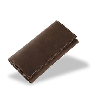 Portefeuille long en cuir Crazy Horse vintage AndoBag pour homme, pochette pour téléphone en cuir de vache véritable, sac à main simple 229 - Product Image 6