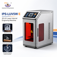 Machine de gravure 3D interne IPS-LUV5W E, laser UV 5W pour la gravure de cristaux, d'acryl, de verre, de produits personnalisés, de photos