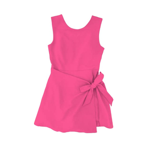 Vestido morado con estampado personalizado GSD3881 para niña pequeña, vestido infantil de manga corta al por mayor para bebé. - Product Image 3