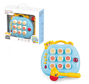 Bao Han 2-In-1 Điện Tử Tương Tác Whack Mole Tic-Tac-Toe Trò Chơi Giáo Dục Trẻ Em Của Đồ Chơi Với Đèn Và Âm Nhạc Cho Trẻ Mới Biết Đi - Product Image 1