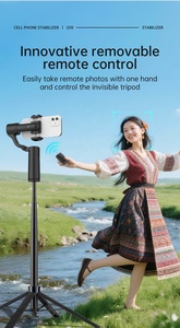 Estabilizador de <span class=keywords><strong>Gimbal</strong></span> <span class=keywords><strong>2</strong></span> en 1 con Seguimiento Facial por IA, Rotación 360° de 180 cm, <span class=keywords><strong>Gimbal</strong></span> de Mano de <span class=keywords><strong>2</strong></span> <span class=keywords><strong>Ejes</strong></span>, Trípode, Control Remoto por Gestos, Palo Selfie - Product Image 4