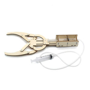 Modèle de bras robotique <span class=keywords><strong>hydraulique</strong></span> pneumatique en bois 3D à assembler à la main, <span class=keywords><strong>jouet</strong></span> pour enfants, jouets en bois à faire soi-même pour enfants - Product Image 2