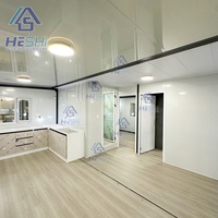 Maison préfabriquée moderne et mobile prête à être expédiée, en structure acier, de 20, 30 ou 40 pieds, type conteneur extensible, en vente.
