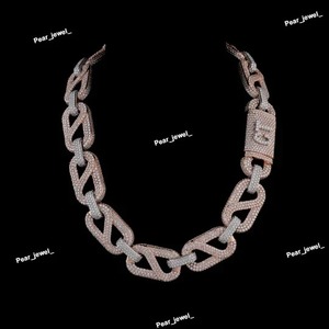 Cadena Cubana de Plata 925 con Moissanita VVS de Excelente Calidad, Personalizada, para Fiestas y Salidas Nocturnas, Disponible al Mejor Precio - Product Image 2