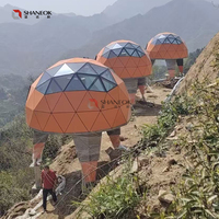 Dôme géodésique préfabriqué sur mesure, cabane étoile de glamping, pod de luxe, hôtel extérieur, hébergement de villégiature toutes saisons