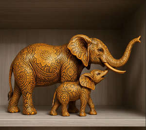 รูปปั้นบรอนซ์ช้างพิมพ์ดิจิตอลรูปปั้นสัตว์หล่อศิลปะแกะสลักโลหะคริสต์มาส - Product Image 5