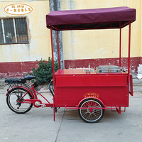 Nouveau Vélo Crêpière à Gaz/Électrique pour Chariot de Restauration Ambulante et Livraison de Repas, Vélo Électrique à Moteur Central