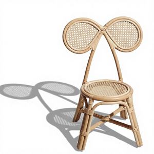 Chaise pour enfants en rotin tressé à la main, moderne et durable, idéale pour la chambre à coucher - Meubles pour enfants - Product Image 1