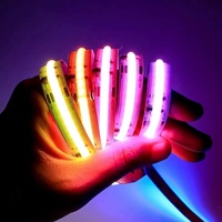 FCOB SPI RGB IC LED Light WS2811 адресуемые 360 светодиоды черные PCB Dream Color гибкие светодиодные пиксельные полосы