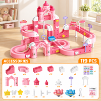 EPT Wholesale 119PCS Magnetic Building Blocks Electric Train Race Track Set Princess Castle Toy for Girls