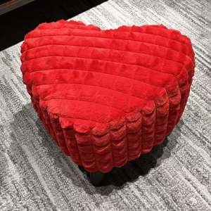 Tabouret de maison style automne/hiver, tissu et cuir, design en forme de cœur, <span class=keywords><strong>banc</strong></span> à chaussures pour salon/entrée - Product Image 6