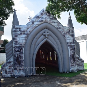 Carpa Inflable <span class=keywords><strong>de</strong></span> PVC Comercial <span class=keywords><strong>de</strong></span> 15 por 8 Metros para Iglesia, Carpa Inflable para Bodas al Aire Libre, <span class=keywords><strong>Catedral</strong></span> Inflable para Eventos - Product Image 2