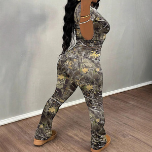 Dropshipping Shopify <b>Plus</b> <b>Size</b> Womens Floral Print Long Sleeve Top And Pants Two Piece Casual <b>Set</b> <b>Lounge</b> Wear - Product Image 4
