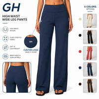 GH Pantalons de yoga pour femmes à jambe large, taille haute, effet ventre plat et rehaussement des fesses, très extensibles, pour Pilates, gym et fitness, faible MOQ