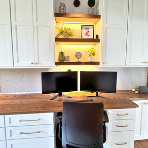 Kệ gỗ nổi tùy chỉnh có đèn LED bên dưới, kệ góc để đồ, nội thất nhà bếp, đạt chứng nhận CE SAA RoHS RCM - Product Image 3