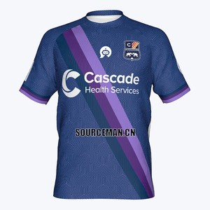 ผู้ผลิตเสื้อฟุตบอลชายแบบขายส่ง ปรับแต่งได้ตามต้องการ ผลิตด้วยเทคนิค Sublimation OEM ผ้าโพลีเอสเตอร์แบบ Interlock สั่งทำได้รวดเร็ว - Product Image 2