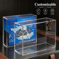 Boîte de rangement personnalisée en acrylique transparent avec couvercle coulissant pour la protection des boîtes Elite Trainer Box et la collection TCG