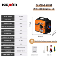 Petit générateur à essence silencieux à inverseur 3800w, générateur électrique miniature à essence 220V/380V pour usage domestique