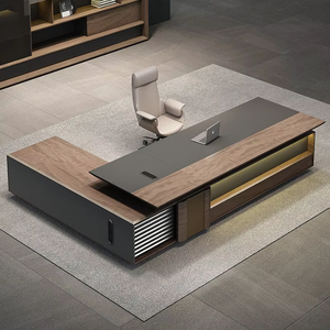 Escritorio de Oficina en Esquina en Forma de L, Moderno y de Lujo, de Madera Maciza Resistente, Mesa Ejecutiva para Jefe, Gerente o Abogado - Product Image 5
