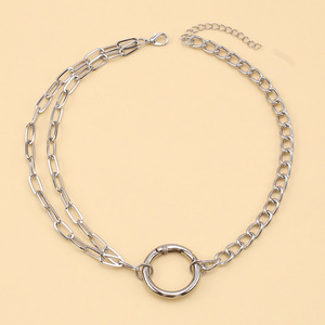 Geometric Stainless Steel <b>Necklace</b> With Pentagram Pendant Unisex Party Jewelry - Product Image 3