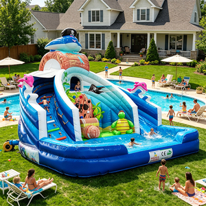 Tobogán Inflable con Forma de Barco Pirata, Atractivo, para Exteriores, de PVC, Marca WINSUN, Modelo para Parque Acuático - Product Image 1